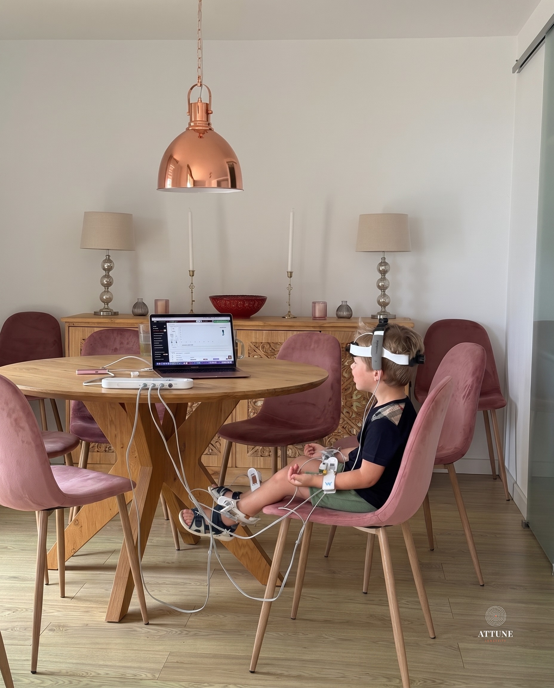A child during a real WebWellness Life Expert testing session at home