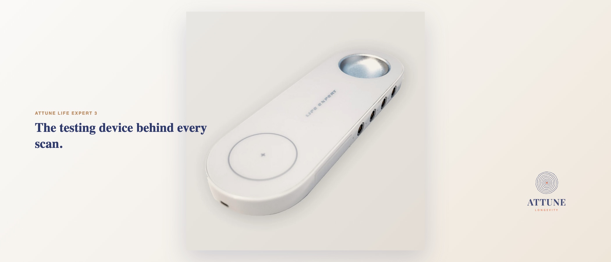 The Life Expert 3 testing device, the hardware behind every WebWellness scan